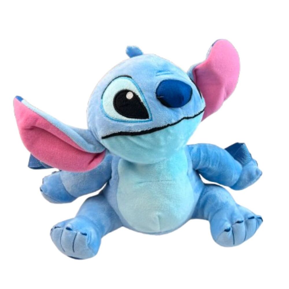 Disney Stitch Plush Bioworld NWT Blue Zipper Bag Kids Travel Backpack